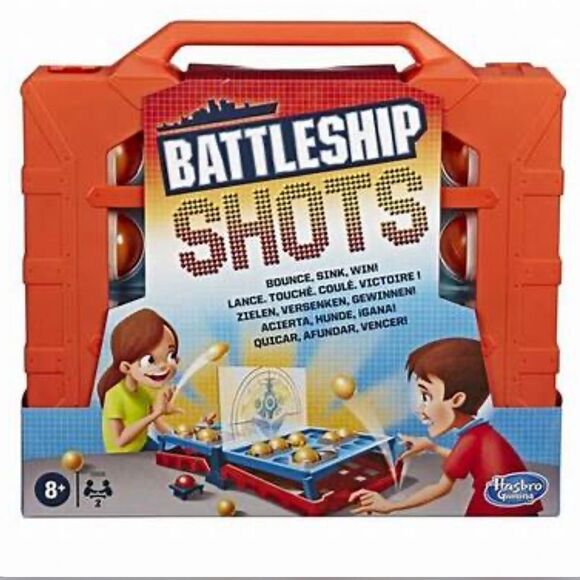 Battleship Shots Game Strategy Ball-Bouncing Game, Ages 8 and Up - Picture 1 of 5